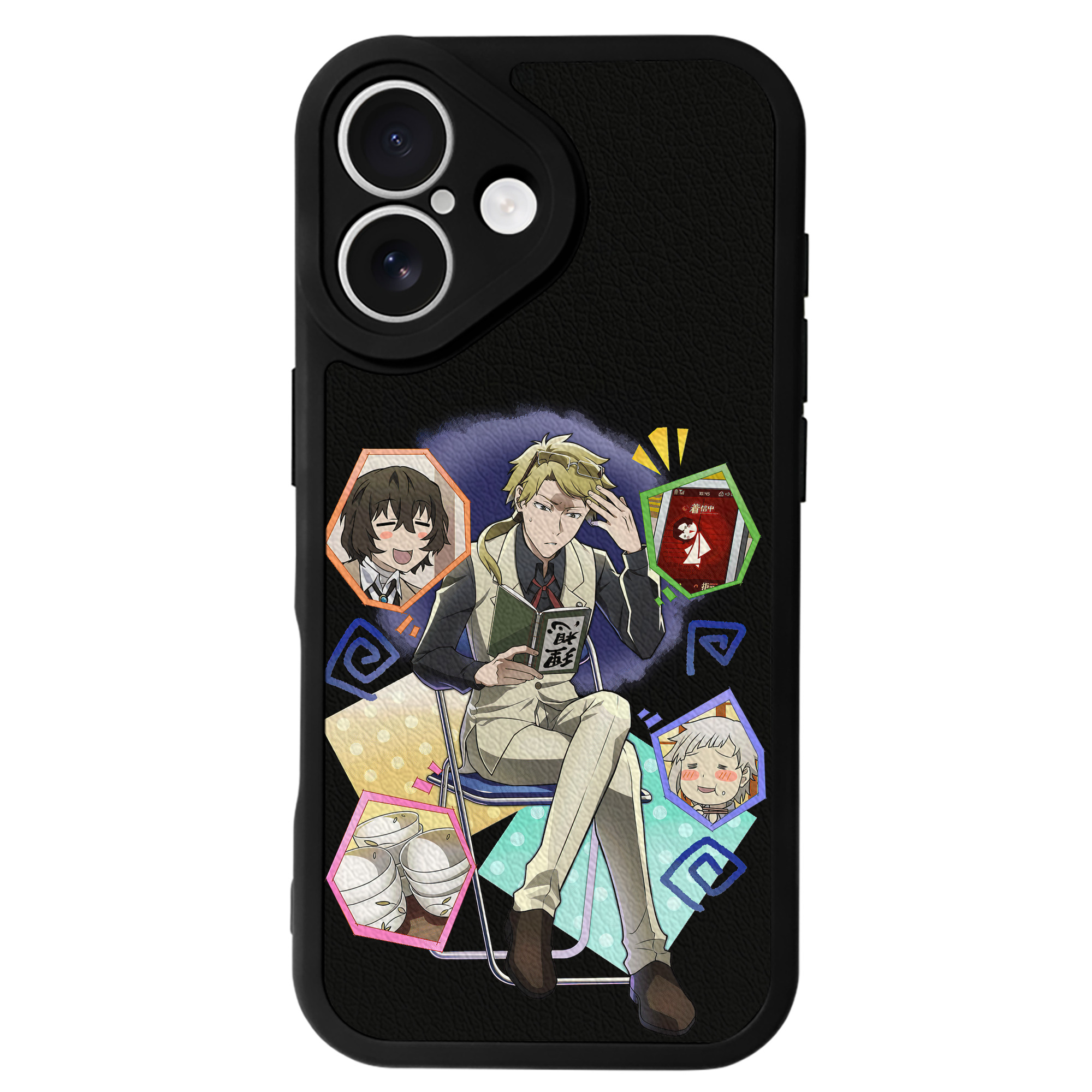 （画像用） 文豪ストレイドッグス Bungo Stray Dogs 【iPhone 16シリーズ対応】シリコンスマホケース（レザー調） 材質：シリコン